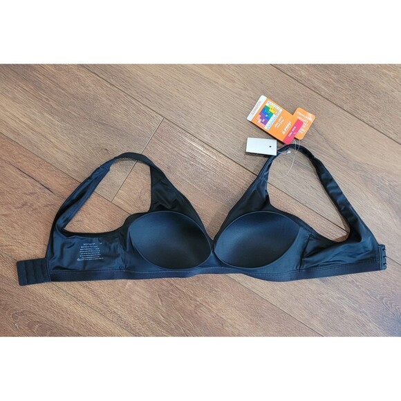 Warners Bra Small Black Cloud 9 Wireless Lightly Lined Smooth Invisible RN1041A - Picture 7 of 8